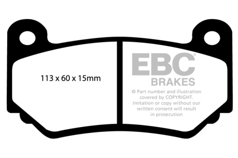 EBC Yellowstuff Brake Pad Set for Street & Track Driving Aramid Fibre Compound