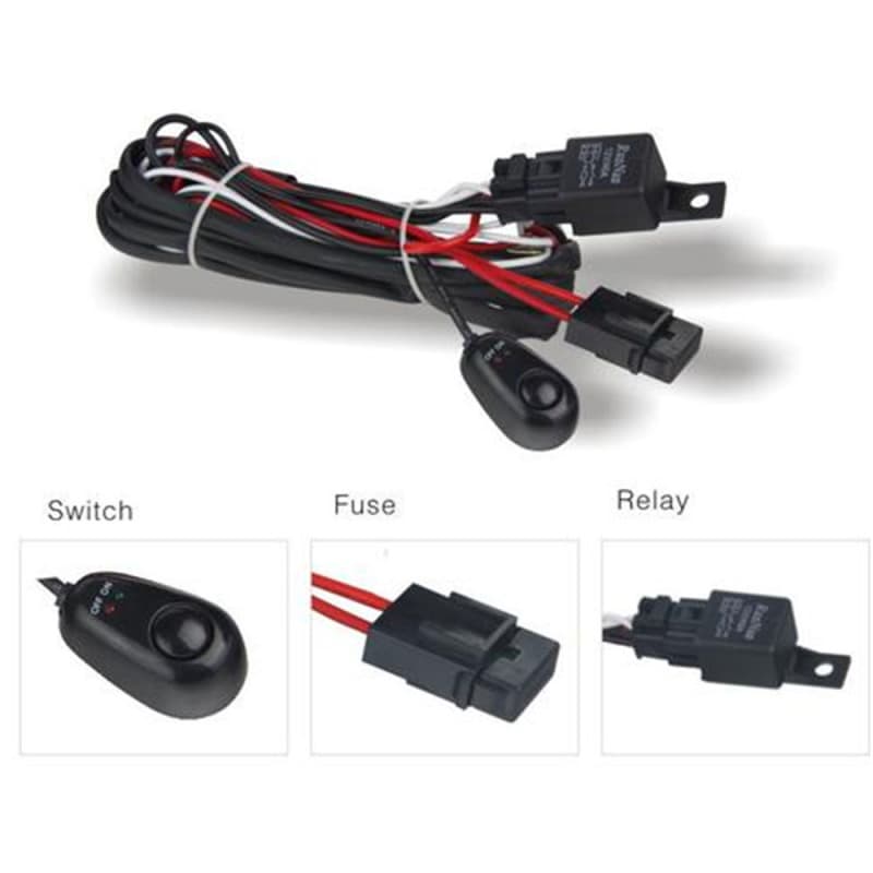 DV8 Offroad Wiring Harness for Jeep LED Lights with Built-in Relays and Switch - Image 2