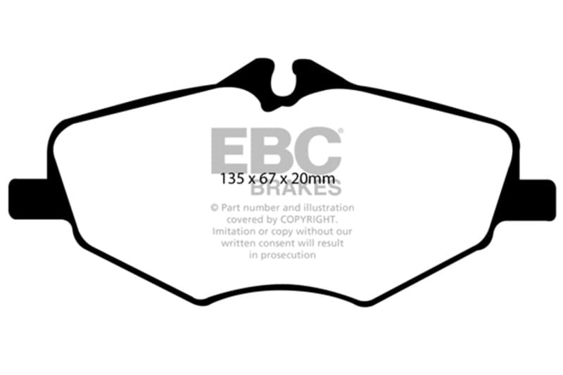 EBC Redstuff Brake Pad Set for Chevy C6 Synthetic Fiber Low Dust - Image 2