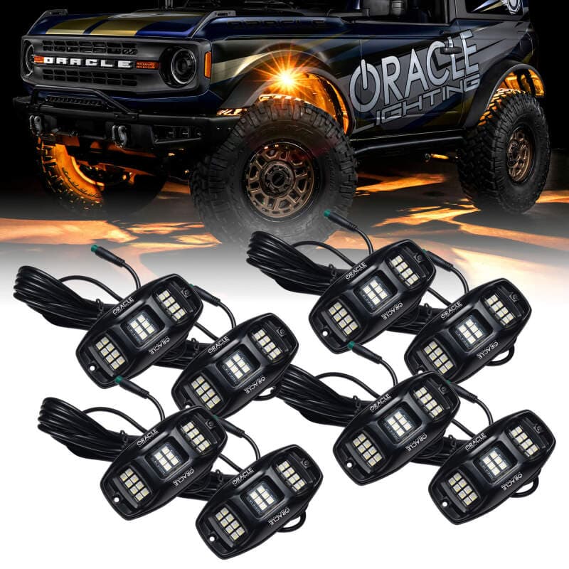 ORACLE Lighting RGB+W LED Rock Lights 22-LED Ultra-Wide 230° Coverage