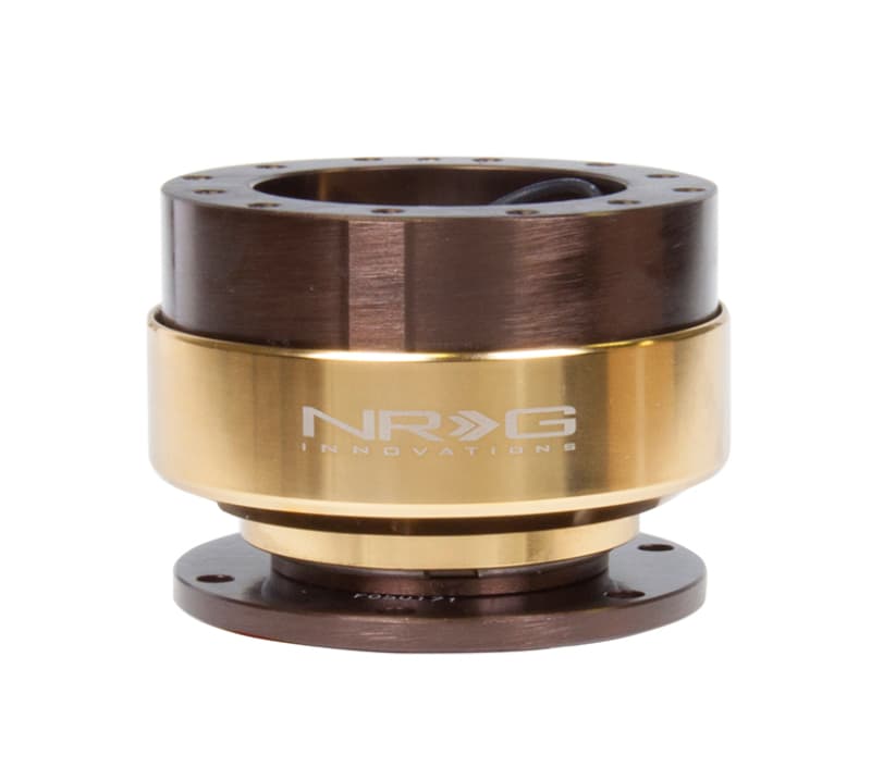 NRG Quick Release Gen 2.0 for Steering Wheels Bronze Body Chrome Gold Ring - Image 3
