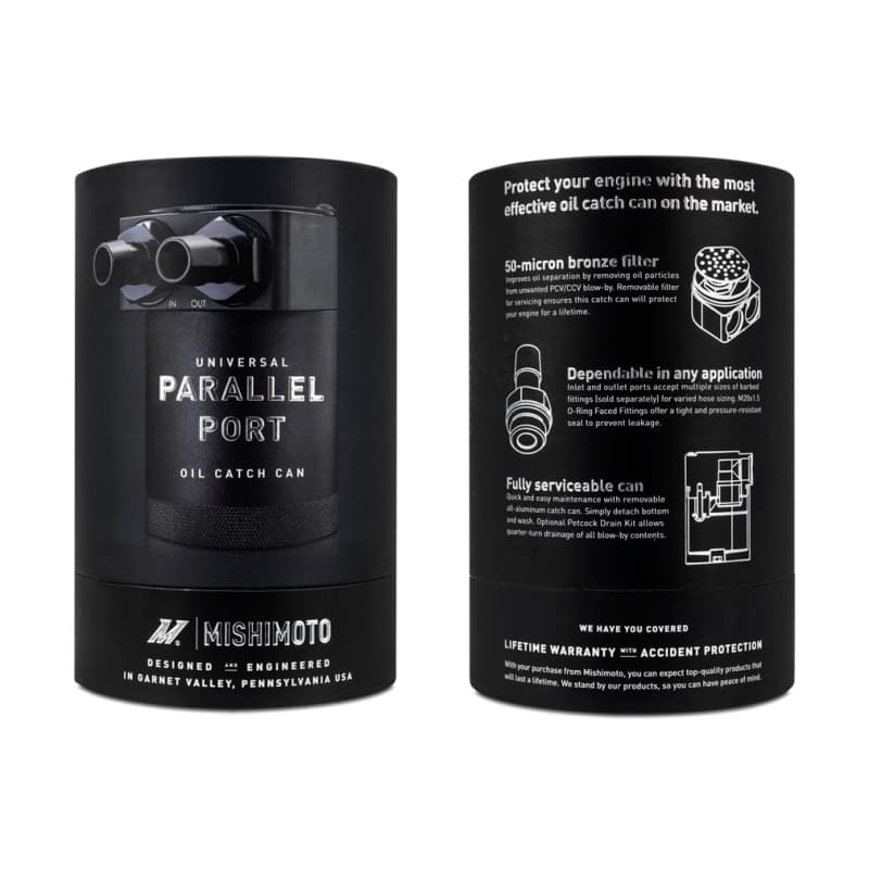 Mishimoto Baffled Oil Catch Can Universal High-Flow with 50-Micron Bronze Filter - Image 5