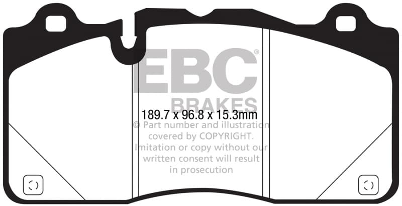 EBC Redstuff Brake Pad Set for Chevy C6 Synthetic Fiber Low Dust - Image 2