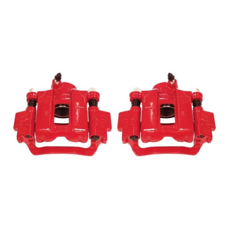 PowerStop Brake Calipers Powder Coated Red Pair Durable High-Temp Finish