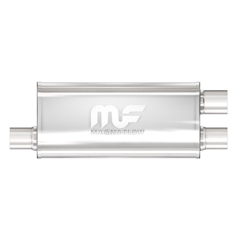 Magnaflow SS Muffler 5x8in Oval Straight-Through 2.5in Inlet/Outlet Universal