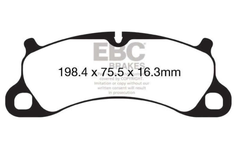 EBC Yellowstuff Brake Pad Set for Street and Track Driving Aramid Fiber Compound