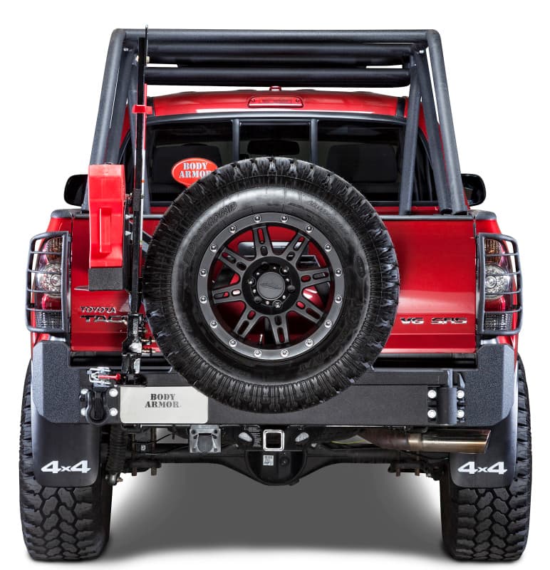 Body Armor 4x4 Pro Rear Bumper 3/16" Steel No-Drill Install License Plate Rel... - Image 2