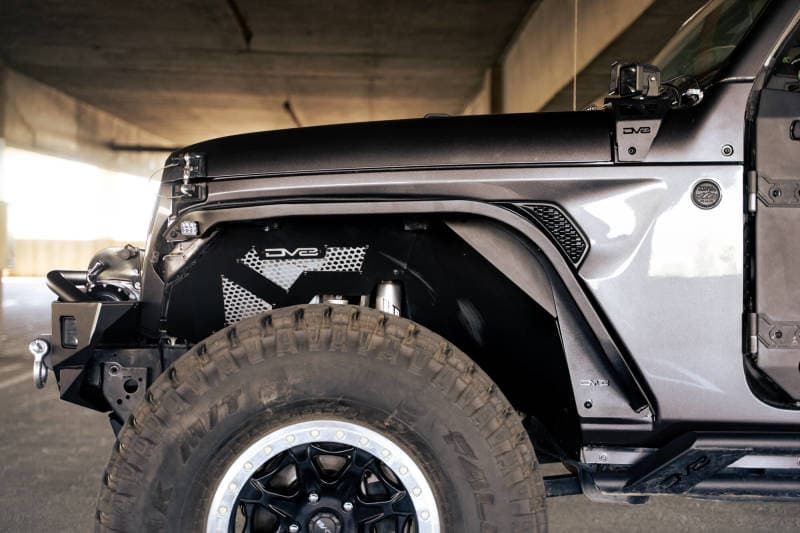 DV8 Offroad Slim Steel Fender Flares for Jeep Wrangler JL with Dual Stage DRL - Image 2
