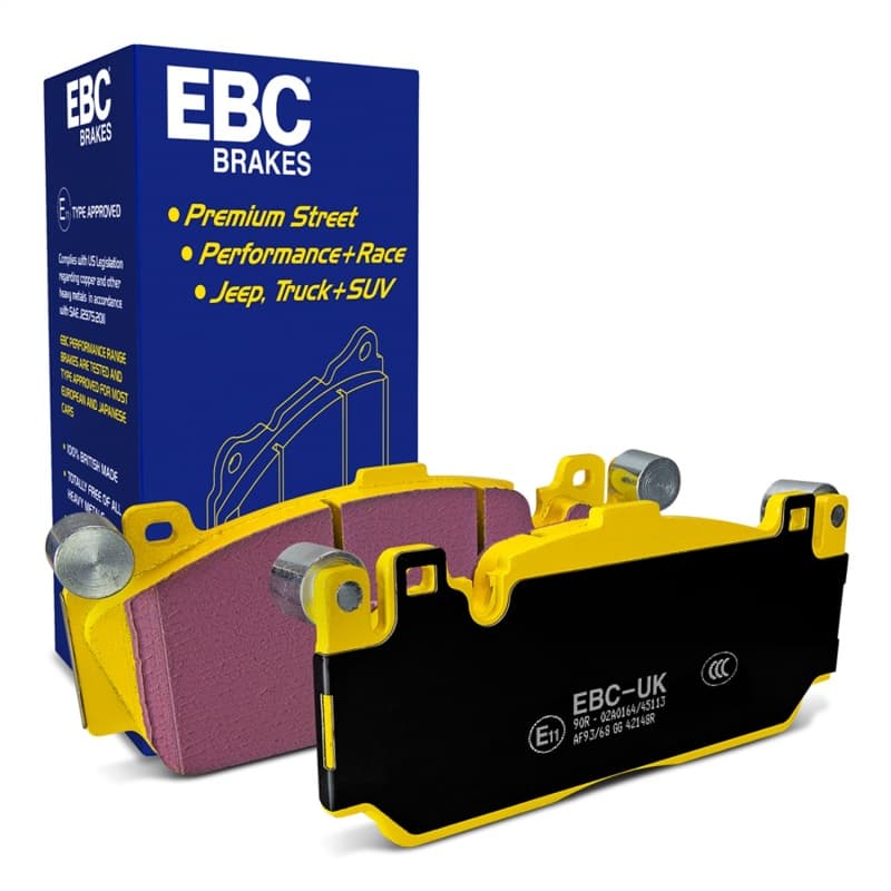 EBC Yellowstuff Brake Pad Set for Street and Track Driving Aramid Fiber Compound