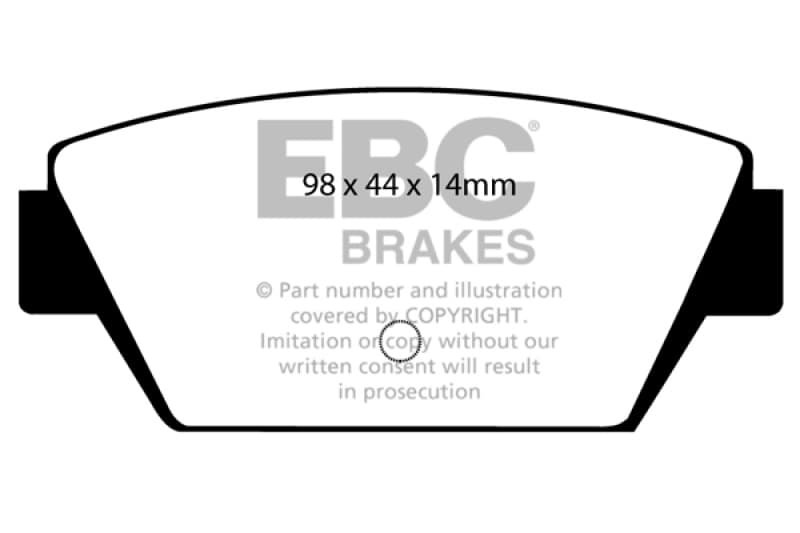 EBC Yellowstuff Brake Pad Set for Street and Track Driving High Performance