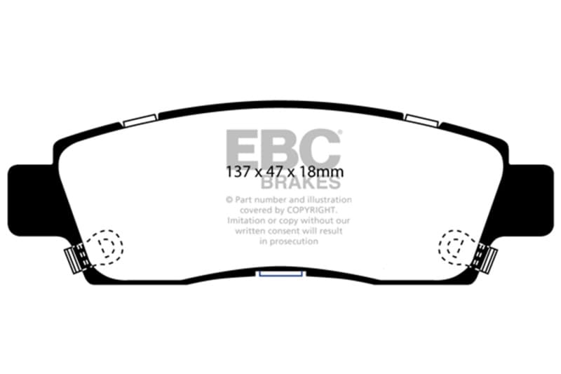 EBC Extra Duty Brake Pad Set for Heavy Duty Use High Friction ECO Material - Image 2