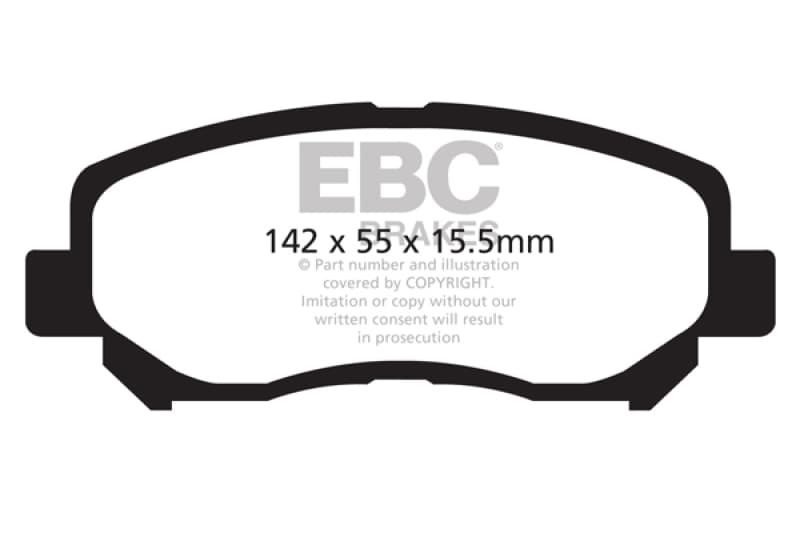 EBC Redstuff Brake Pad Set for Chevy C6 Synthetic Fiber Low Dust