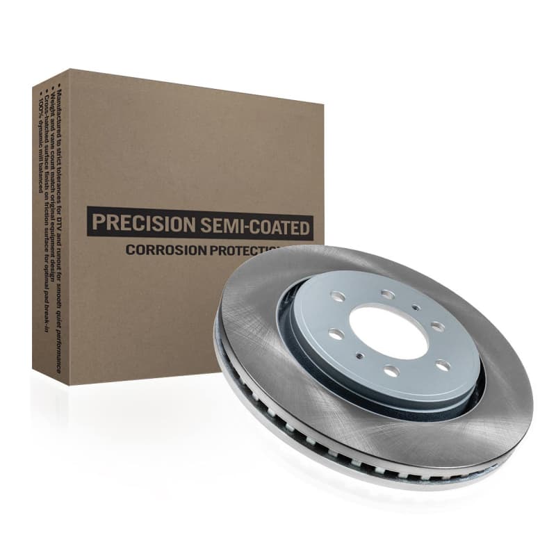 PowerStop Semi Coated Rotors 1-Piece Silver Epoxy Coated