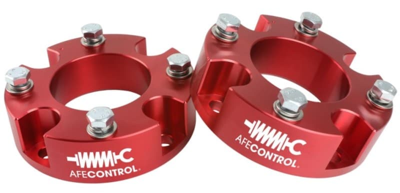 aFe Leveling Kit for Trucks 2.5-Inch 6061 Billet Aluminum Spacers - Image 2