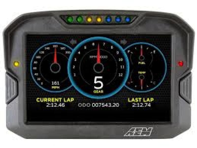AEM CD-7 Carbon Digital Dash Display with Shift Lights - Image 2