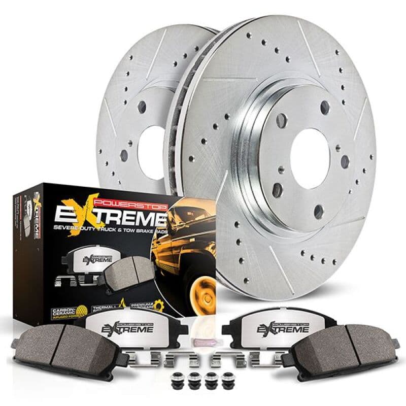 PowerStop Z36 Truck & Tow Brake Kit for Trucks 4x4 SUVs with Carbon-Fiber Cer...