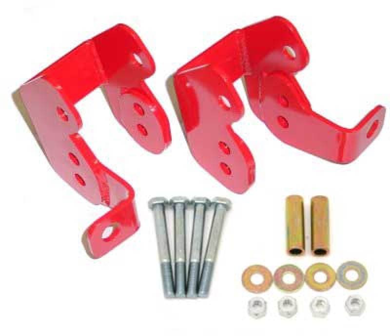 BMR Suspension Control Arm Relocation Brackets for 82-02 3rd Gen F-Body Red