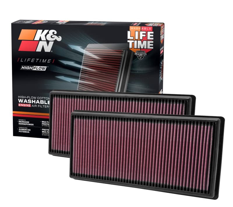 K&N Engineering Drop-In High-Flow Air Filter Reusable Washable - Image 5