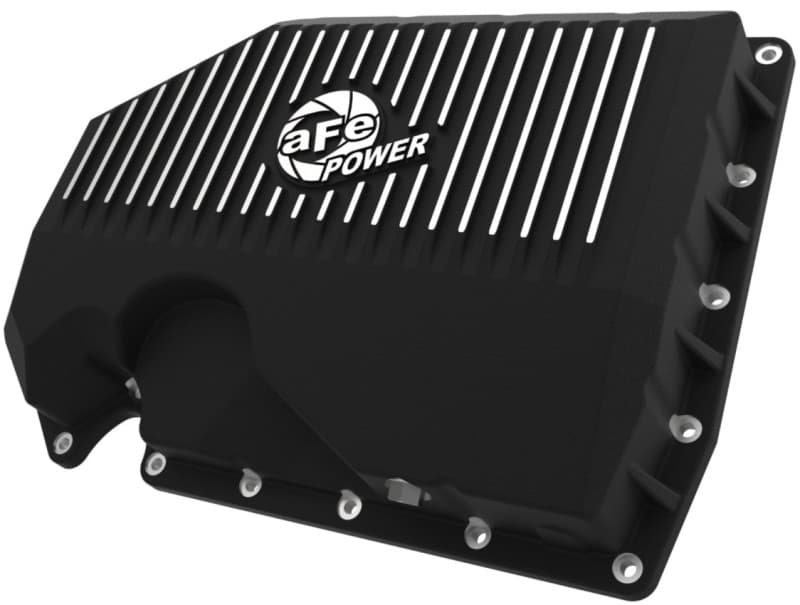 aFe Oil Pan for Increased Capacity with Magnetic Drain Plug and Cooling Fins - Image 2