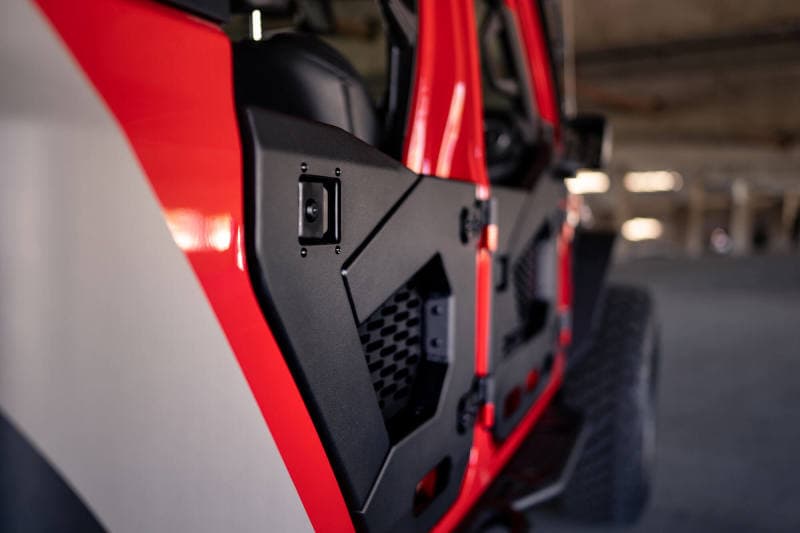 DV8 Offroad Half Rock Doors for Jeep with Black Mesh Molle Panel HDJL-02R - Image 3