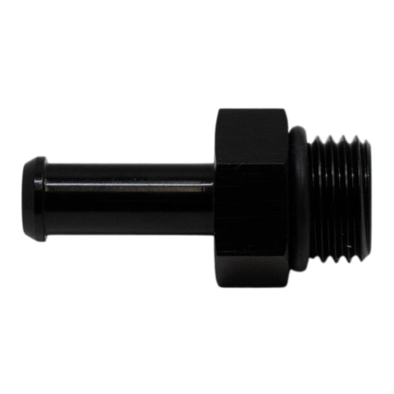 DeatschWerks 6AN ORB Male to 5/16in Male Barb Adapter Anodized Matte Black