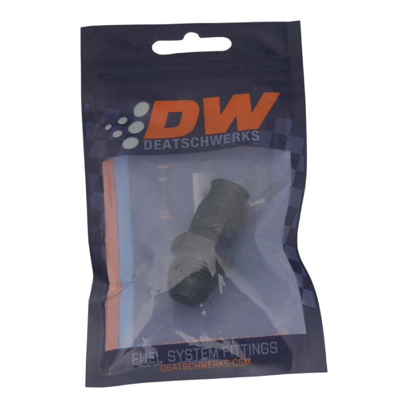 DeatschWerks Adapter Kit 8AN Male Flare to 3/8" Hardline Compression Matte Black - Image 2