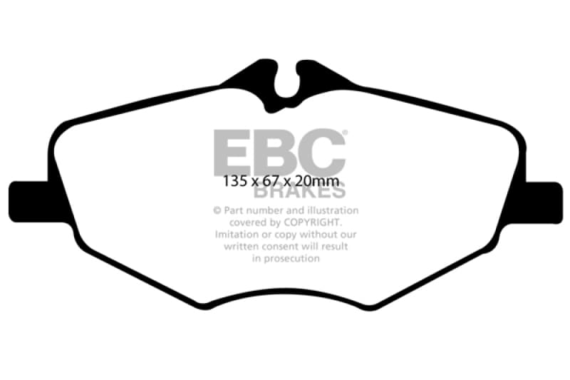 EBC Redstuff Brake Pad Set for Chevy C6 Synthetic Fiber Low Dust