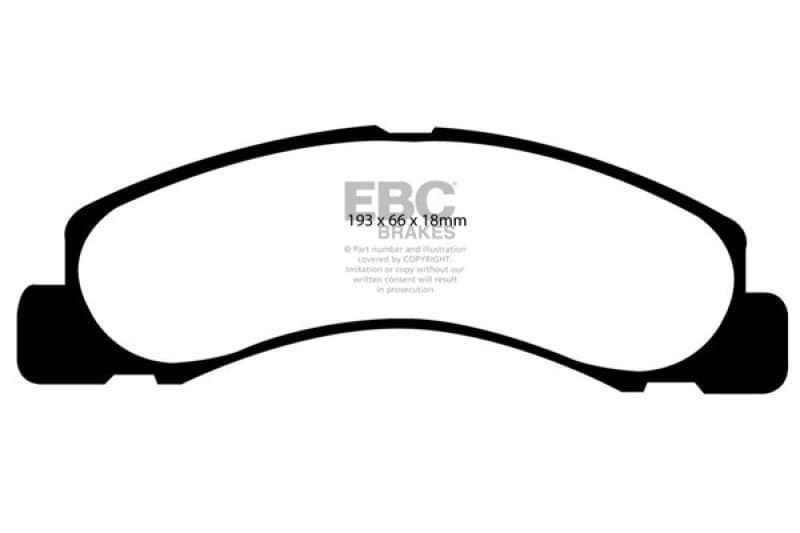 EBC Extra Duty Brake Pad Set for Heavy Duty Use High Friction ECO Friendly
