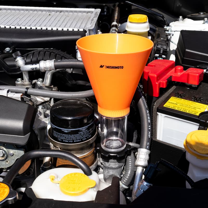 Mishimoto Direct Fit Oil Funnel Kit for Subaru with 150° Extended Adapter - Image 2