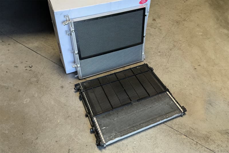 CSF Transmission Oil Cooler with Rock Guard for Front Mount Protection - Image 2