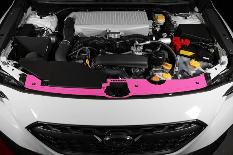 Perrin Performance Radiator Shroud for 22-25 Subaru WRX Hyper Pink - Image 5
