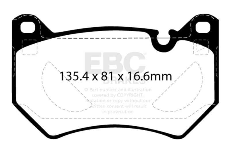 EBC Yellowstuff Brake Pad Set for Street & Track Driving High Performance