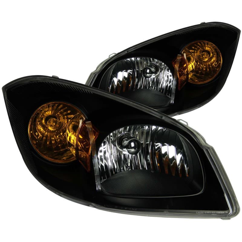 ANZO Crystal Headlights for Chevy C6 Clear Lens Black Housing Pair