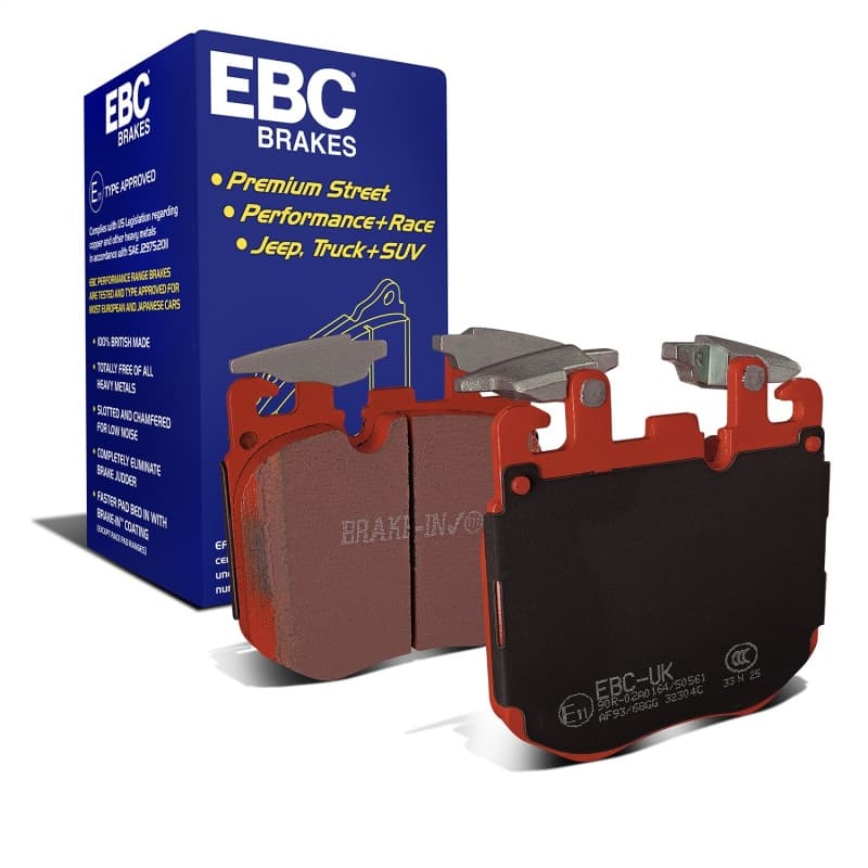 EBC Redstuff Brake Pad Set for Chevy C6 Low Dust Synthetic Fiber Ceramic