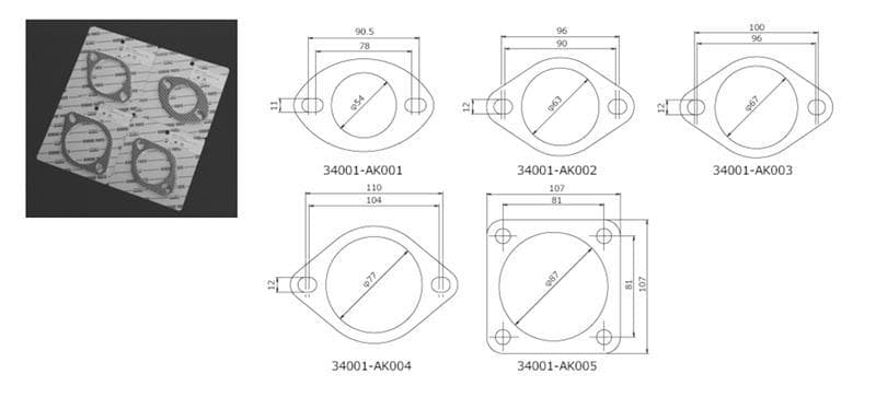 HKS Exhaust Gaskets 85mm Universal (2pcs) - Image 3