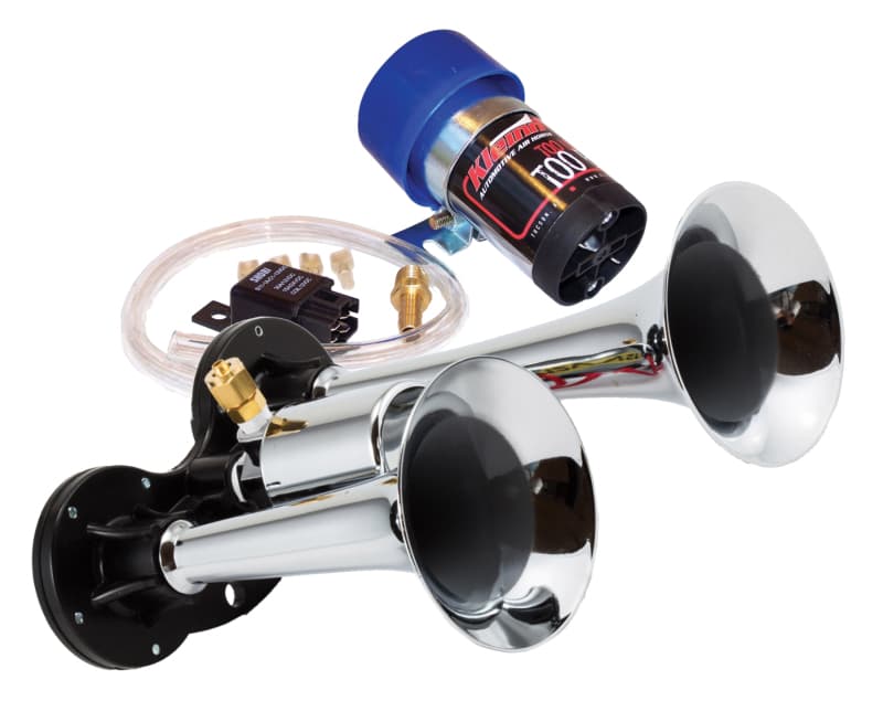 Kleinn Air Horns Dual Horns Chrome-Plated Metal Trumpets Direct Drive Kit - Image 2