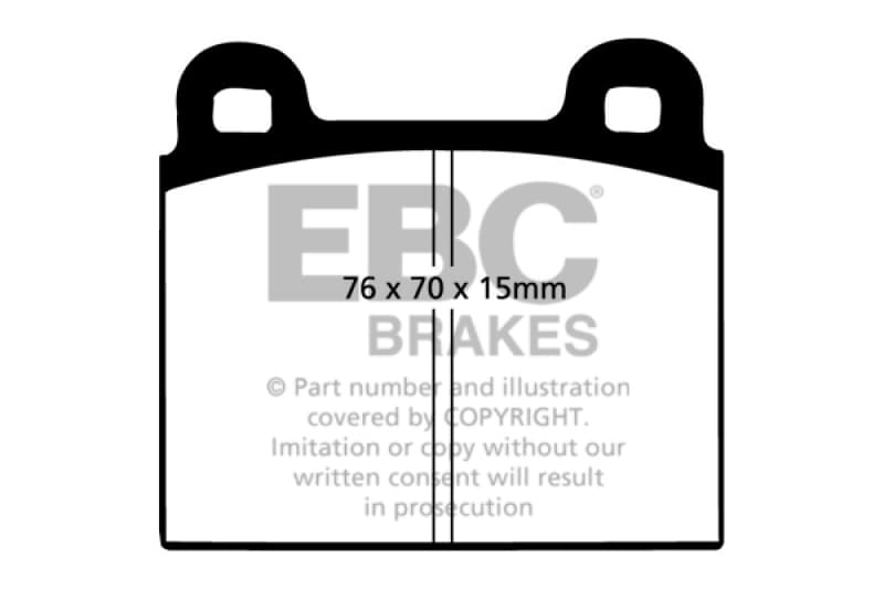 EBC Redstuff Brake Pad Set for Chevy C6 Low Dust Ceramic Fiber Compound