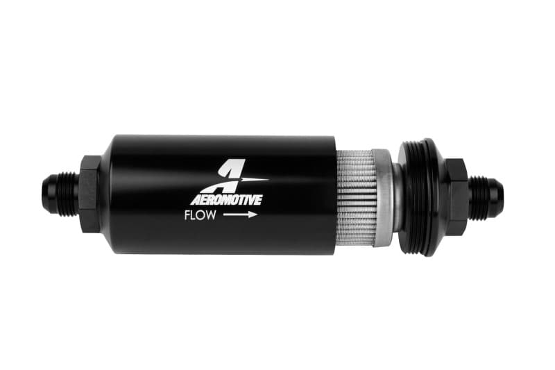 Aeromotive Fuel Filter AN-08 100 Micron Stainless Steel Element Black Anodize