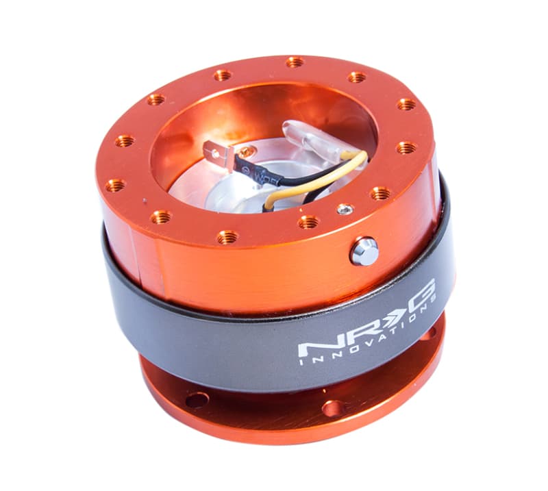 NRG Quick Release Gen 2.0 Orange Body Titanium Chrome Ring - Image 2