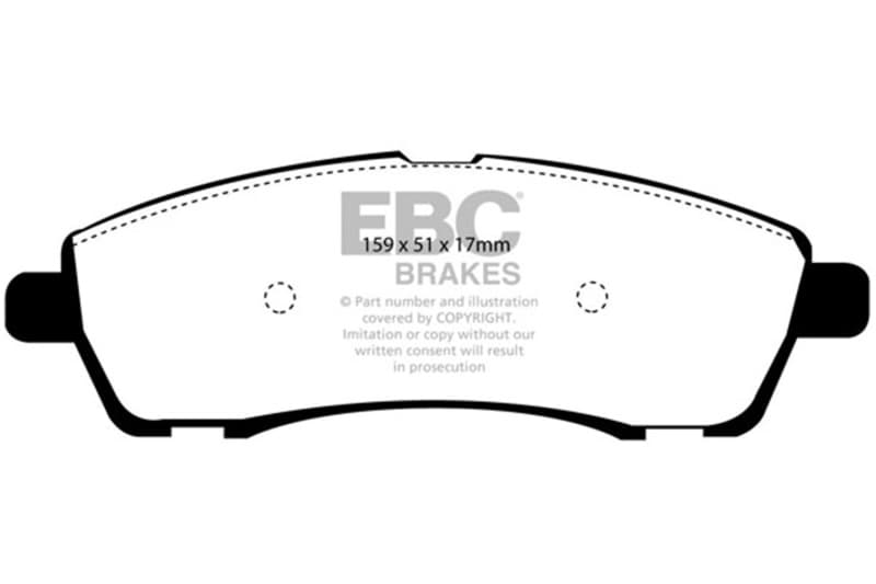 EBC Extra Duty Brake Pad Set for Heavy Duty Use High Friction ECO Friendly - Image 2