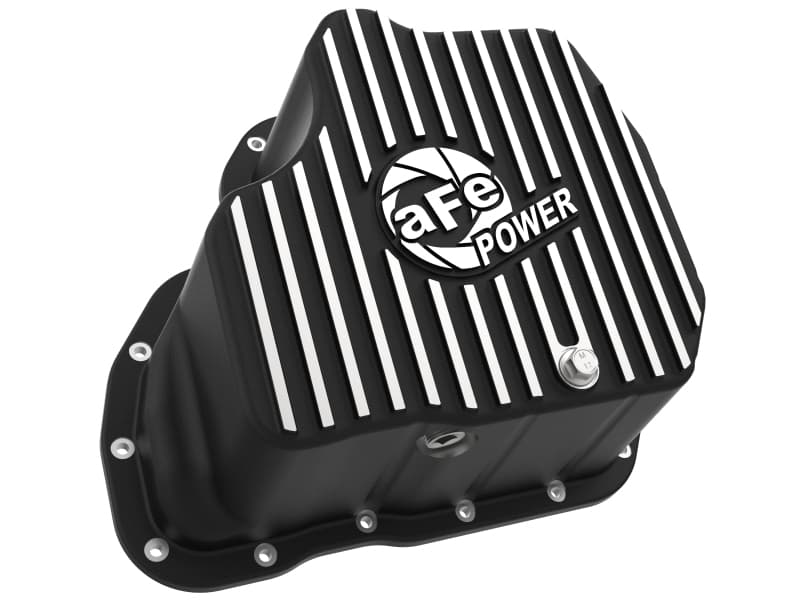 aFe Power Cast Aluminum Oil Pan Cover with Magnetic Drain Plug - Image 2