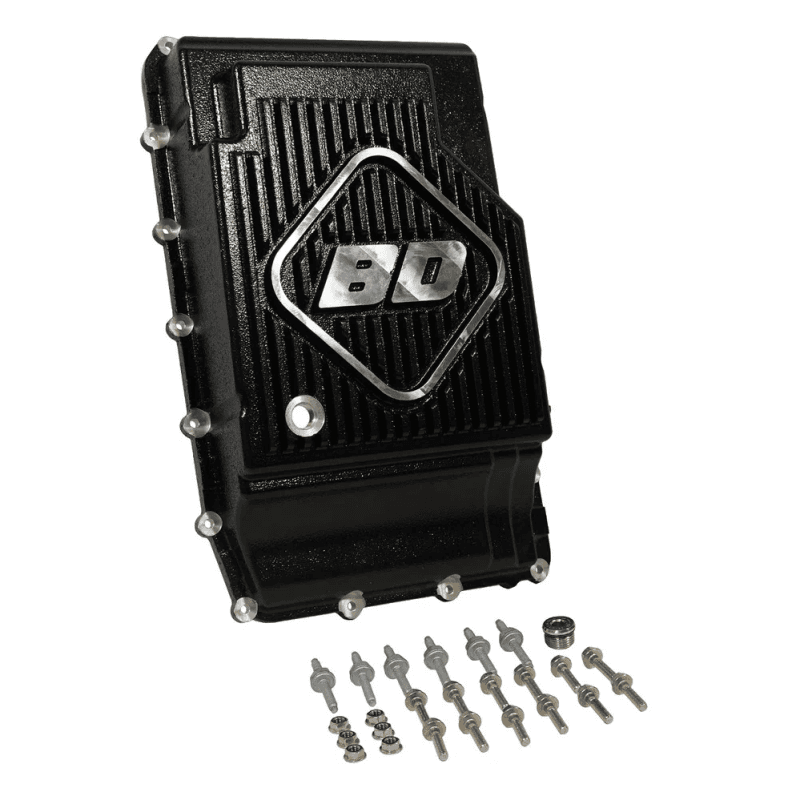 BD Diesel Deep Sump Transmission Pan Aluminum Heat-Dissipating Fins Increased... - Image 3