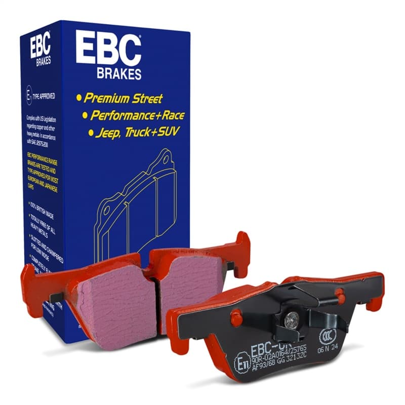 EBC Redstuff Brake Pad Set for Chevy C6 Low Dust Synthetic Fiber Ceramic