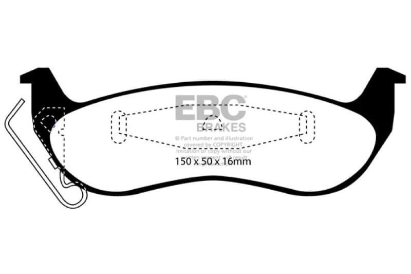 EBC Redstuff Brake Pad Set for Chevy C6 Low Dust Ceramic Fiber Compound