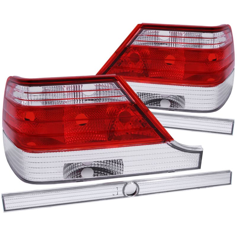 ANZO Tail Light Assembly for 4Dr Models Red/Clear Lens Pair Plug & Play