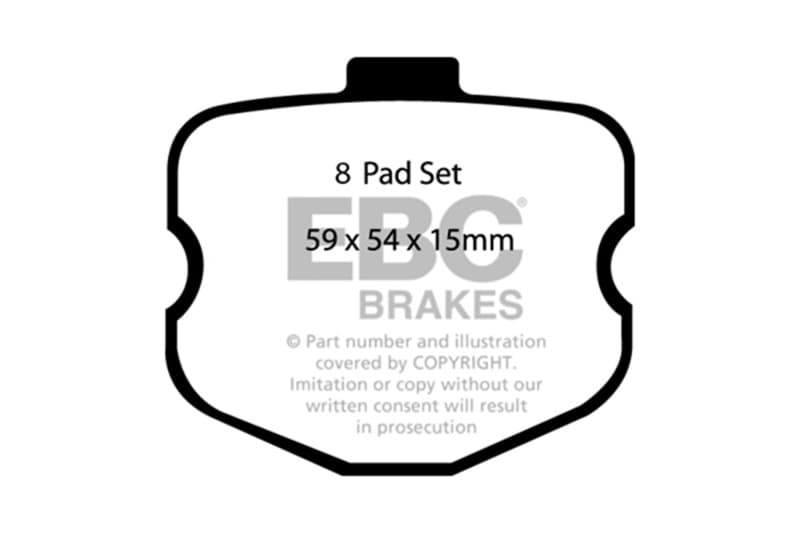 EBC Redstuff Brake Pad Set for Chevy C6 Synthetic Fiber Low Dust - Image 2