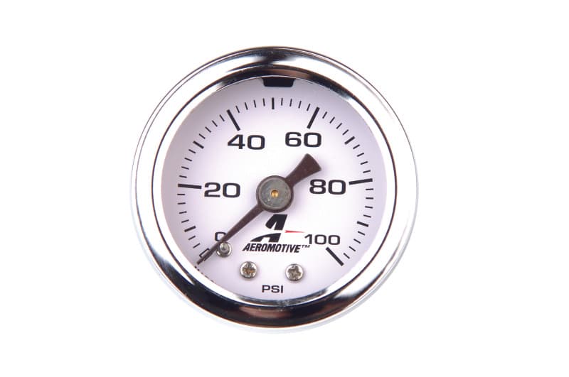 Aeromotive Fuel Pressure Gauge 1.5" Liquid Filled 0-100 PSI 1/8" NPT Male - Image 4