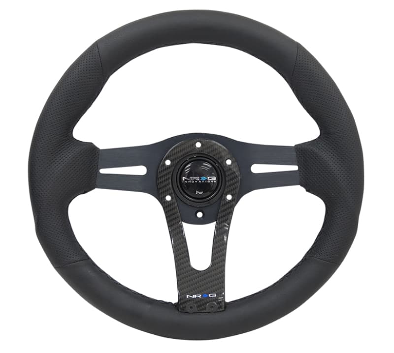 NRG Reinforced Steering Wheel 320mm with Carbon Center Spoke - Image 4