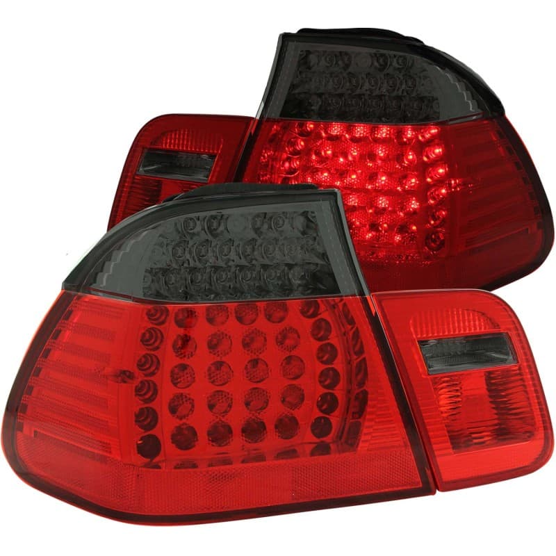 ANZO LED Taillight Assembly for 2Dr Models Red/Smoke Lens Pair