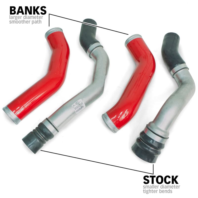 Banks Power Boost Tubes for Chevy C6 3-1/2" Mandrel Bent Aluminized Steel - Image 3